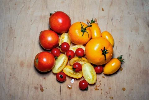 Tomato in table Stock Photos