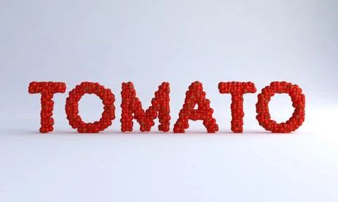 Tomato Text With Tomatos Stock Illustration