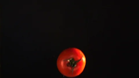 The tomato is thrown Stock Footage 93961234