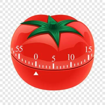 Tomato timer mockup, realistic style Stockillustratie