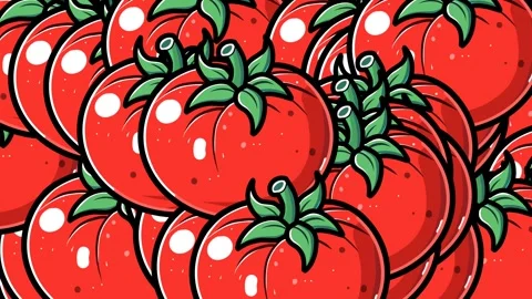 Tomato Transition on Green Screen – Closing and Opening Animation Stock Footage 320204353