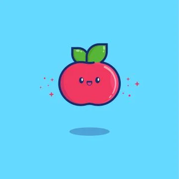 Tomato Vector Icon Illustration. Cute Vegetable. Flat Cartoon Style Suitable  Stock Illustration