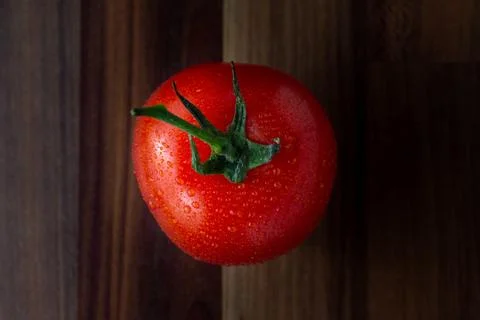 Tomato viewed from the top down Stock Photos