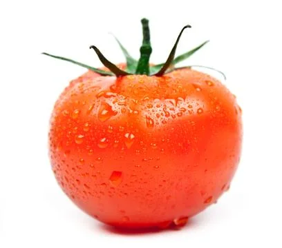 Tomato with water droplets Stock Photos