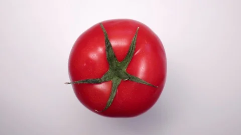 Tomato on the white background Stock Footage 128764306