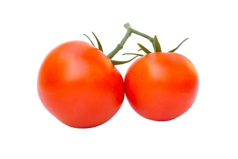 Tomato on a white background, isolated. Vegetable. Vegetarian food. Stock Photos