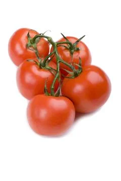 Tomato on white background Foto stock