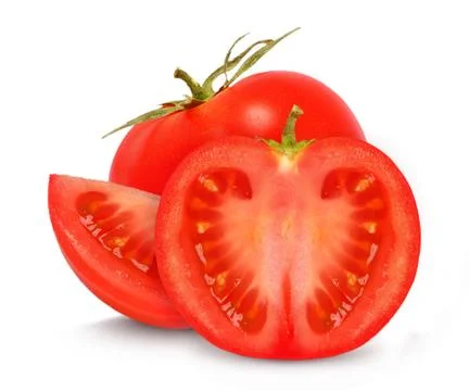 Tomato on white background Stock Photos