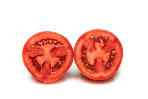 Tomato on white background Stock Photos