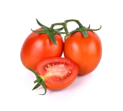 Tomato on white background Stock Photos