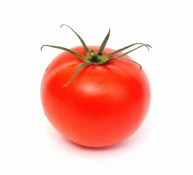 Tomato on white background. Stock Photos