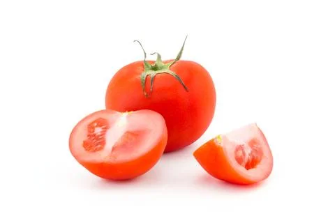 Tomato on white background Stock Photos