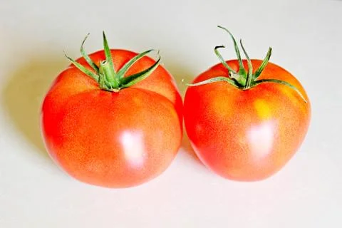 Tomato on a white background Stock Photos