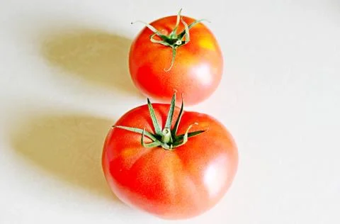 Tomato on a white background Stock Photos