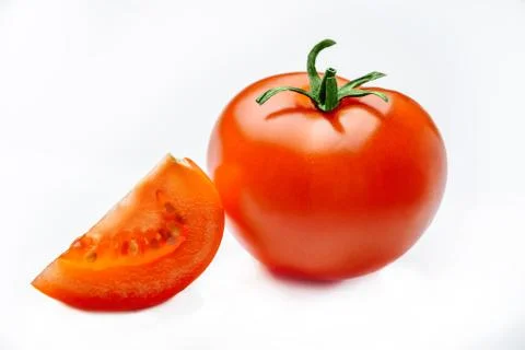 Tomato on a white background Stock Photos