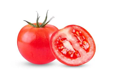 Tomato on white background Stock Photos