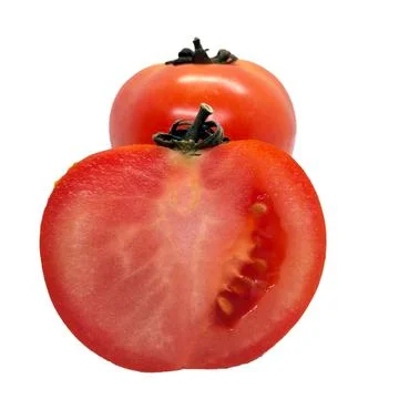 Tomato on white background Stock Photos