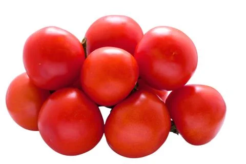 Tomato on white . Stock Photos
