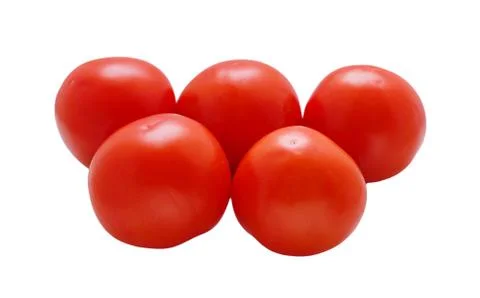 Tomato on white . Stock Photos