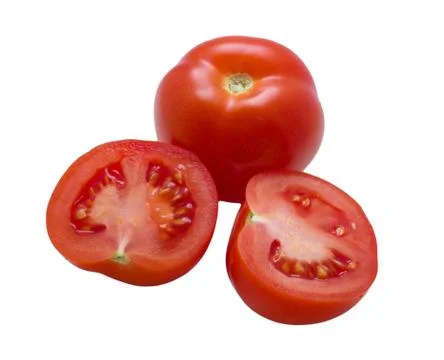 Tomato on white . Stock Photos