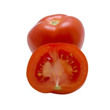Tomato on white . Stock Photos