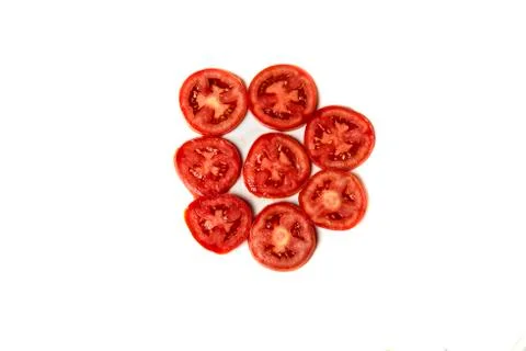 Tomato on white Stock-Fotos