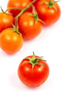 Tomato on white Stock Photos