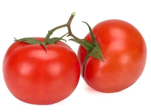 Tomato on white Stock Photos