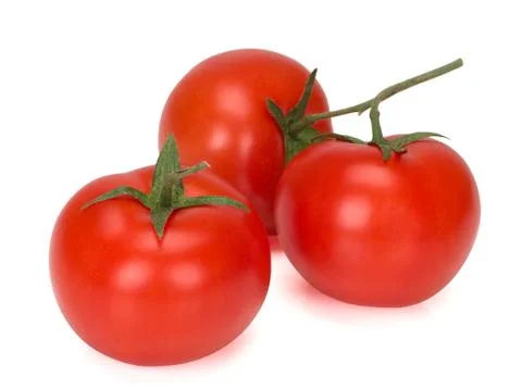 Tomato on white Stock Photos