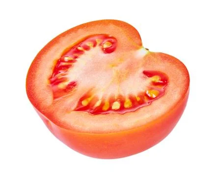 Tomatoe half on a white isolated background Stock Photos