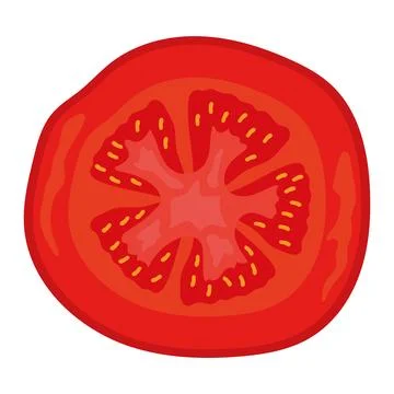 Tomatoe slice illustration Illustrazione stock