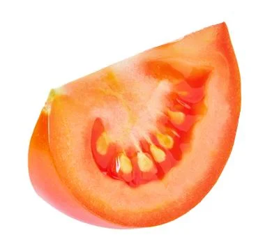 Tomatoe slice on a white isolated background Stock Photos