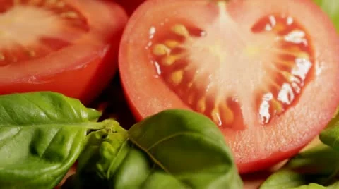 Tomatoes and Basil Video stock 14857467