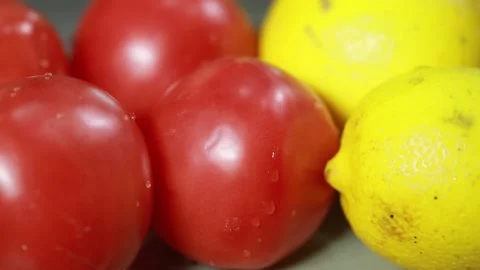 Tomatoes and lemons Video stock 139218686
