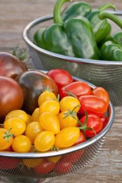 Tomatoes and pepper Stock Photos