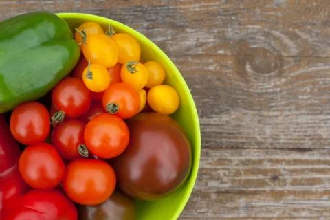 Tomatoes and pepper Stock Photos