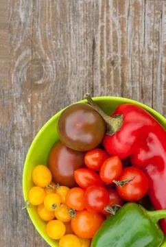 Tomatoes and pepper Stock Photos