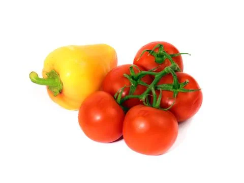 Tomatoes and pepper Stock-Fotos