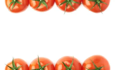 Tomatoes as borders of composition 스톡 사진