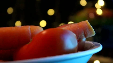 Tomatoes - bread -carrots - 001 Stock Footage 61484428