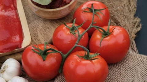 Tomatoes close up Stock Footage 260163067