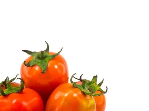 Tomatoes on conner of image Stock Photos