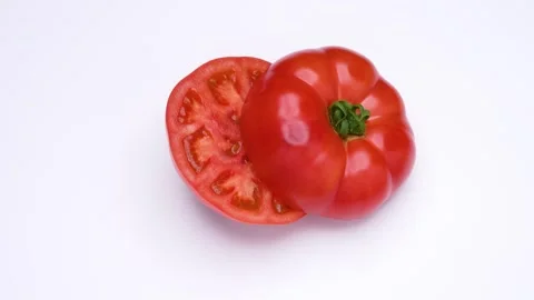 Tomatoes cut in half Stock Footage 308511468