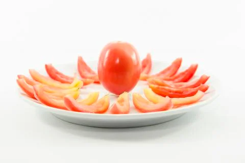 Tomatoes diet snack with raw material Stock Photos
