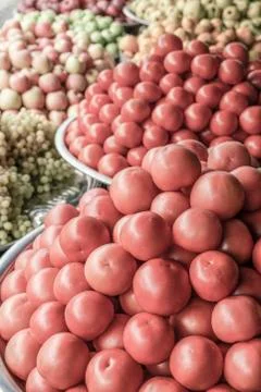 Tomatoes at a grocery store Foto stock