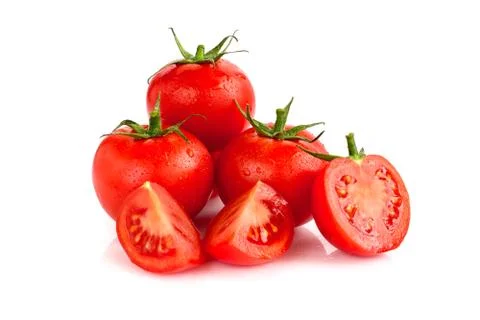 Tomatoes on isolated background Stock Photos