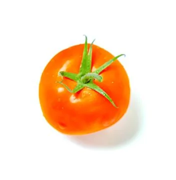 Tomatoes isolated over white background with clipping path Stock Photos