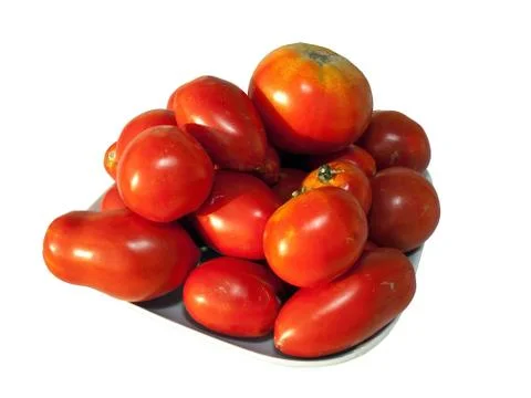 Tomatoes isolated on white background Stock Photos