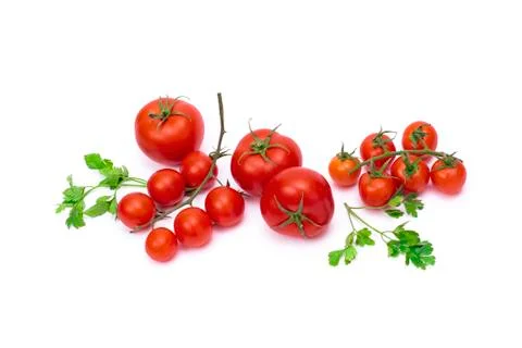 Tomatoes Isolated on White Background Stock Photos