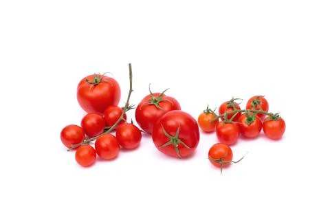 Tomatoes Isolated on White Background Stock Photos